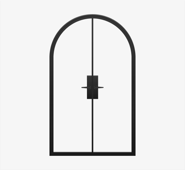 Amelie Arched Double Door Black