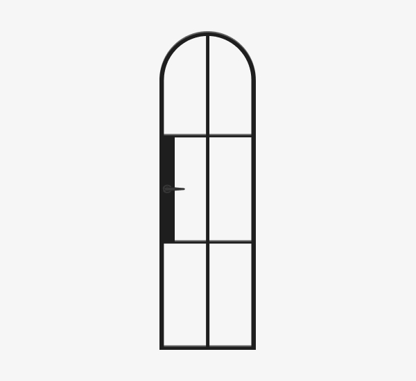 Lucie Single Arched Door Black