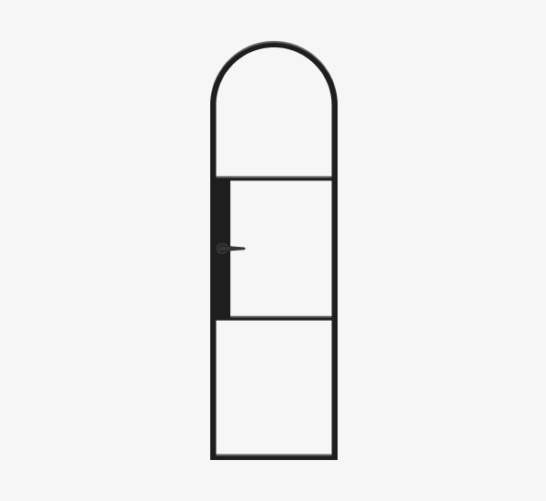 Paulette Single Arched Door Black