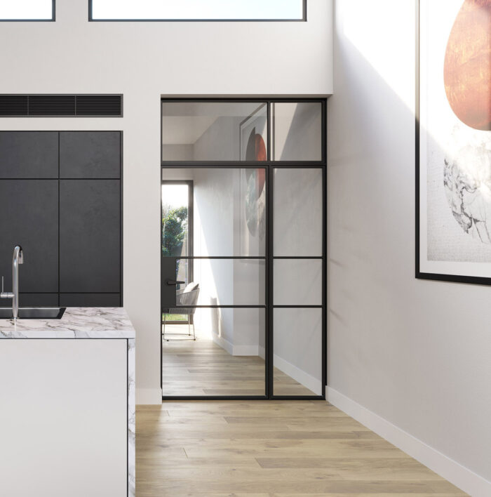 omnia steel renders laure door black