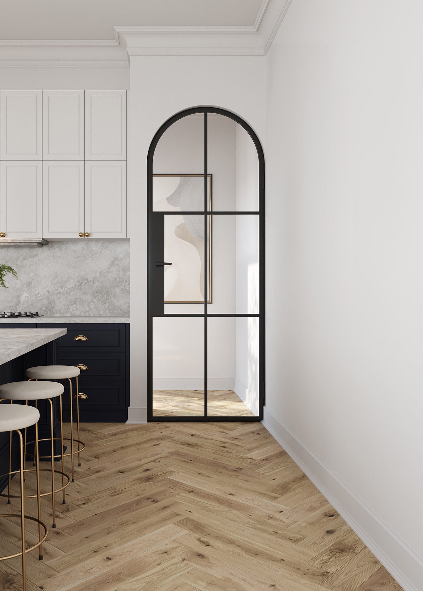 omnia steel renders lucie door black