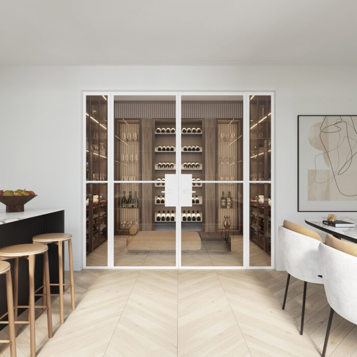 omnia steel renders sabine door white