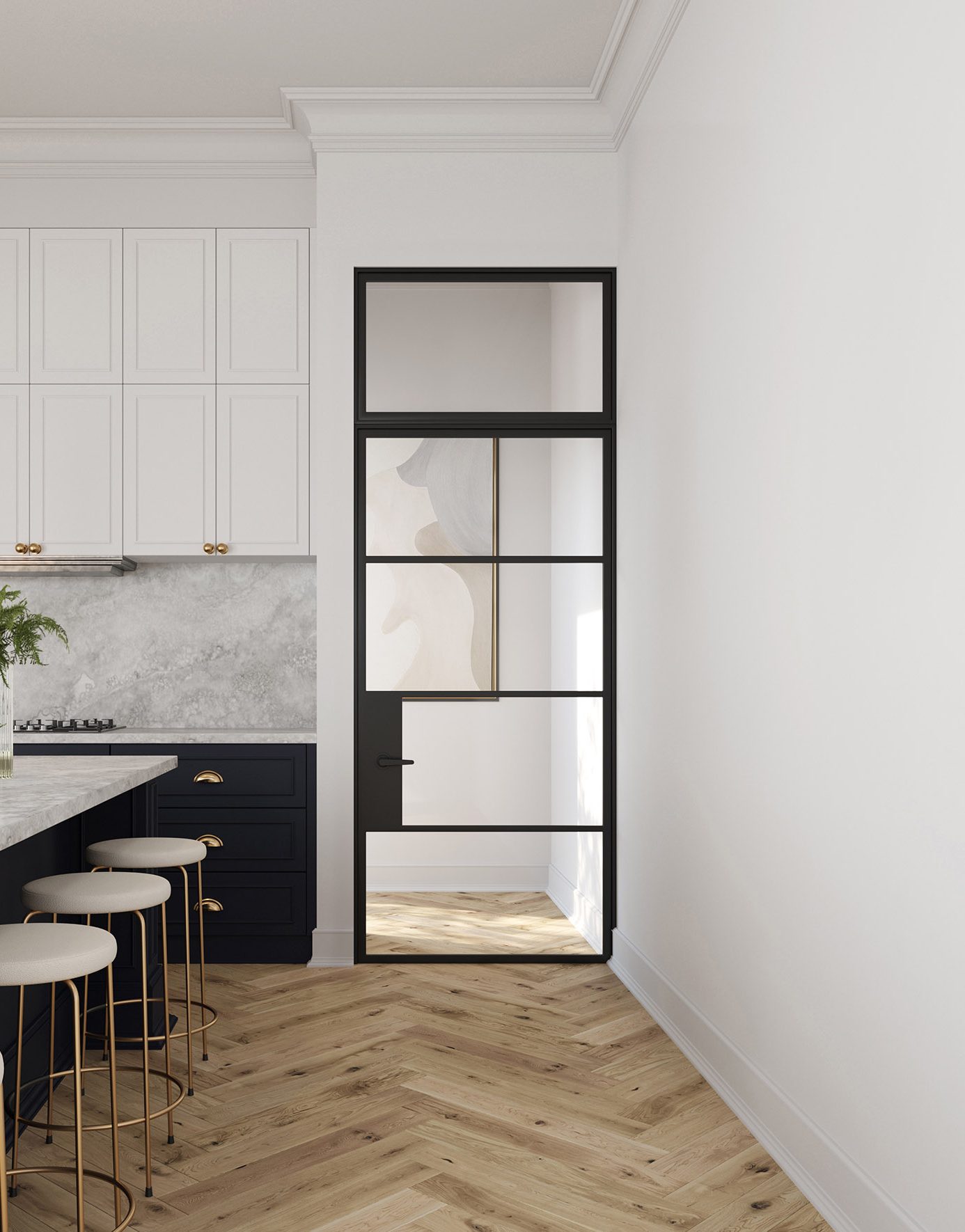 omnia steel renders sandrine door black