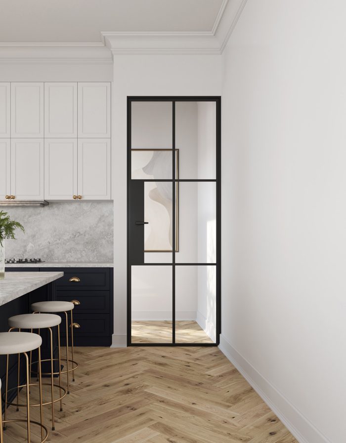 omnia steel renders sophie door black