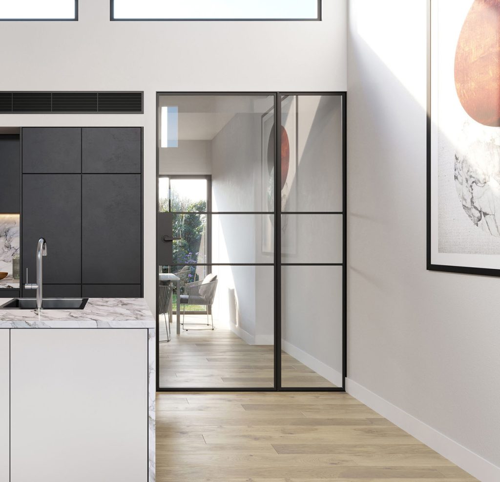 Renée Single Sidelight Door - Omnia Steel