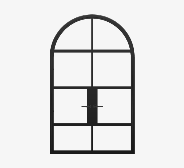 Sidonie–Arched Double Door Black