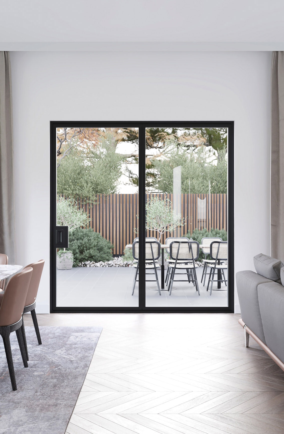 omnia steel renders charles sliding door black fluted aspect ratio 360 550